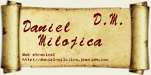 Daniel Milojica vizit kartica